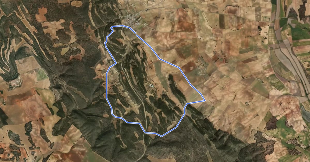Маршрут Sendero de Geliberte на спутниковом снимке