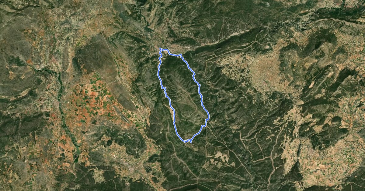 Маршрут Sendero de Higuerelas на спутниковом снимке