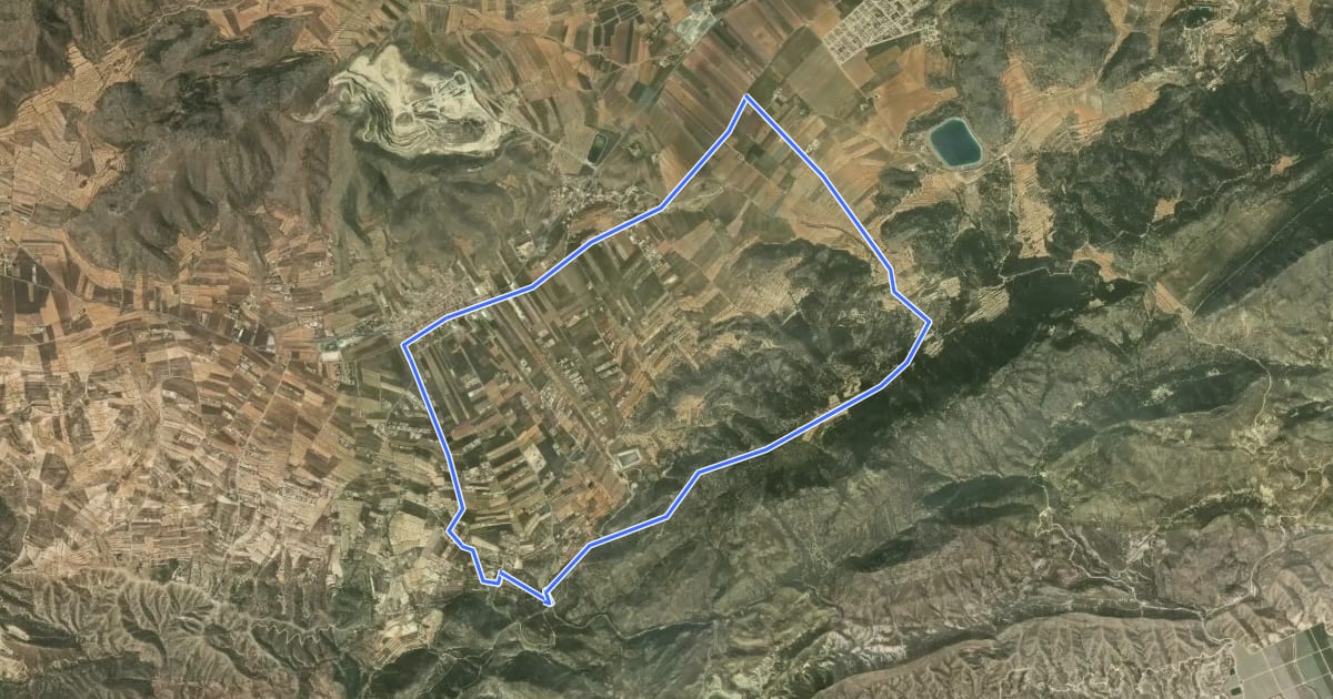 Маршрут Sendero de Jaime el barbudo на спутниковом снимке