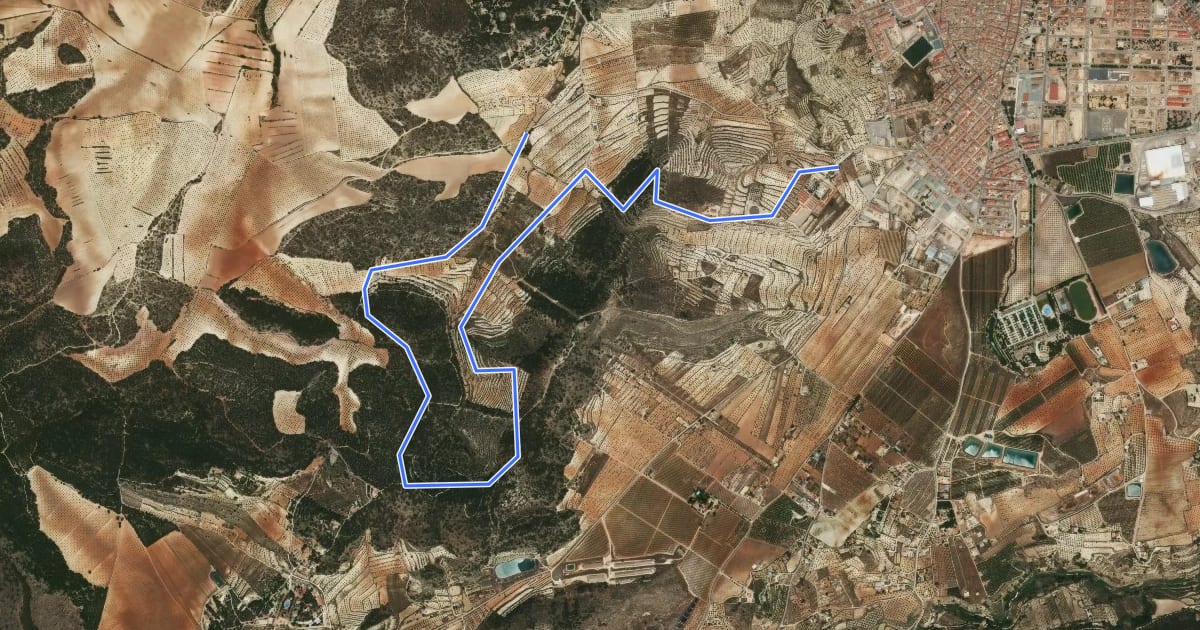 Маршрут Sendero de la Atalaya на спутниковом снимке