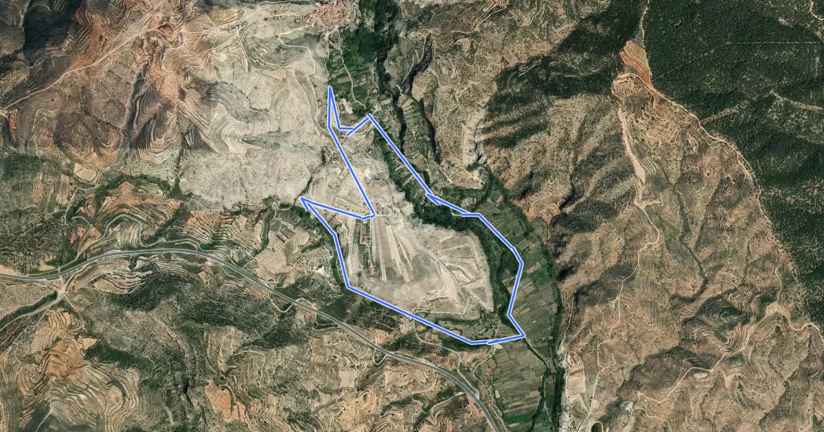 Маршрут Sendero de la Biodiversidad на спутниковом снимке