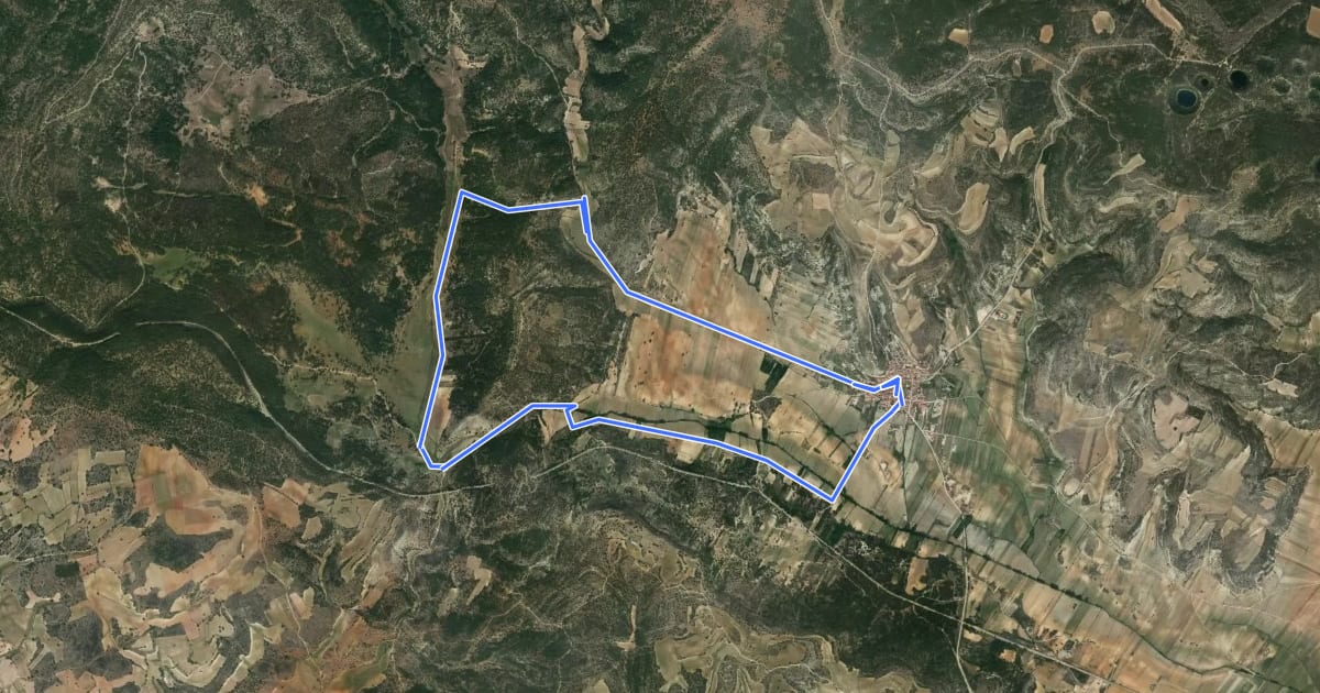 Маршрут Sendero de la Cañada Real de los Chorros на спутниковом снимке