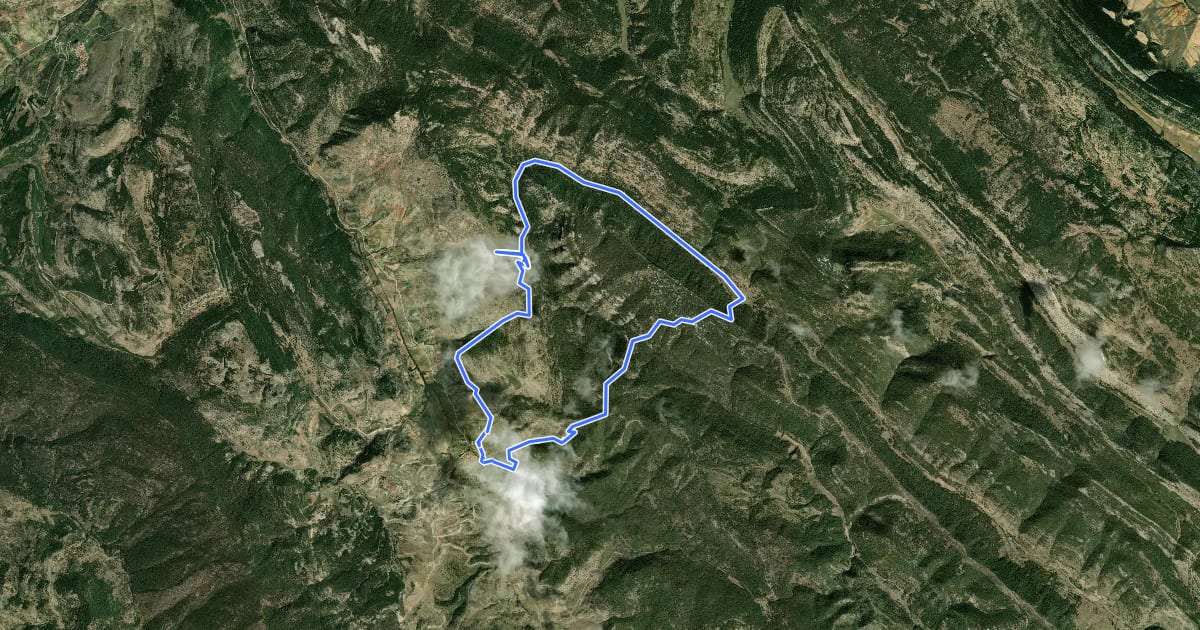 Маршрут Sendero de la Casa del Cura на спутниковом снимке