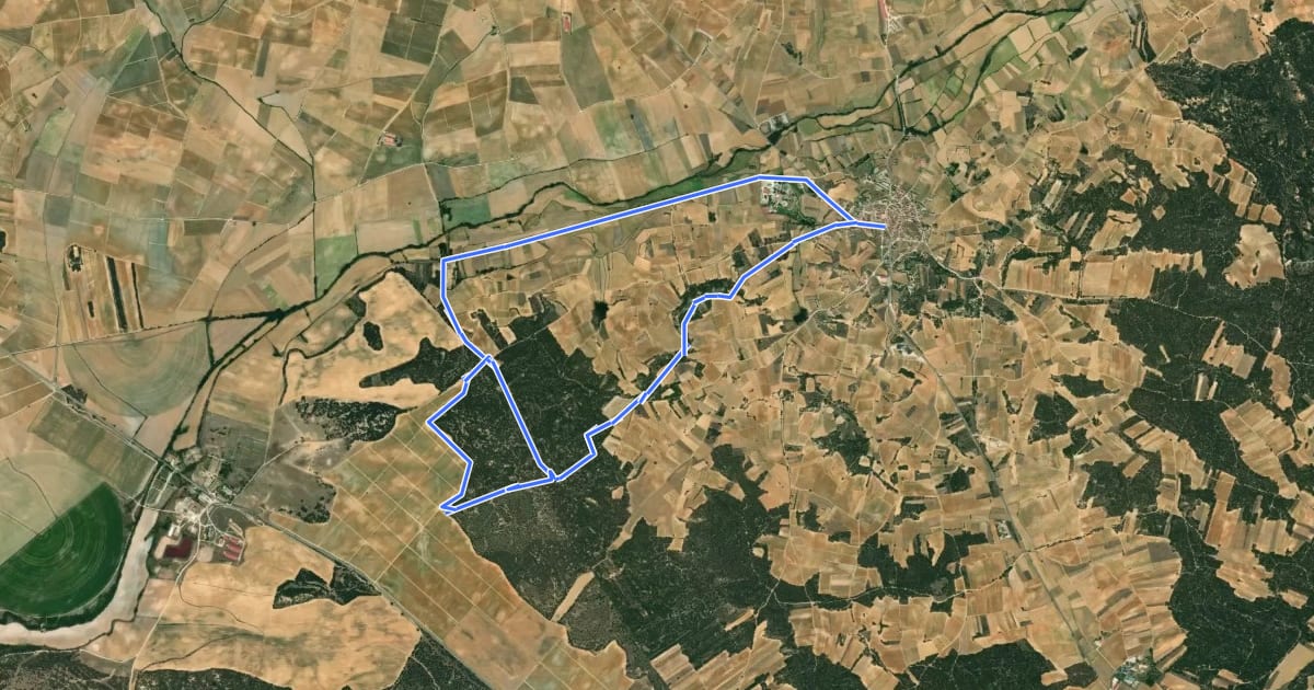 Маршрут Sendero de la Cuesta del Águila на спутниковом снимке