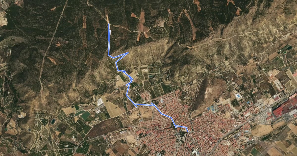Маршрут Sendero de la Cuesta del Salto на спутниковом снимке
