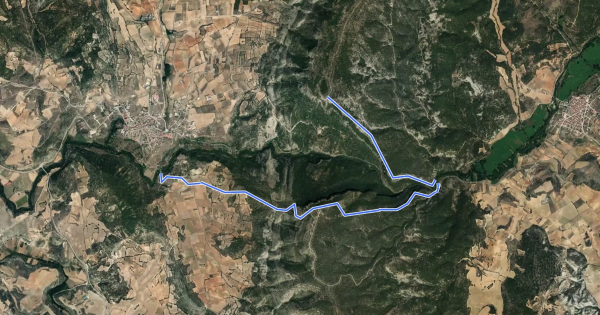 Маршрут Sendero de la Degollada на спутниковом снимке