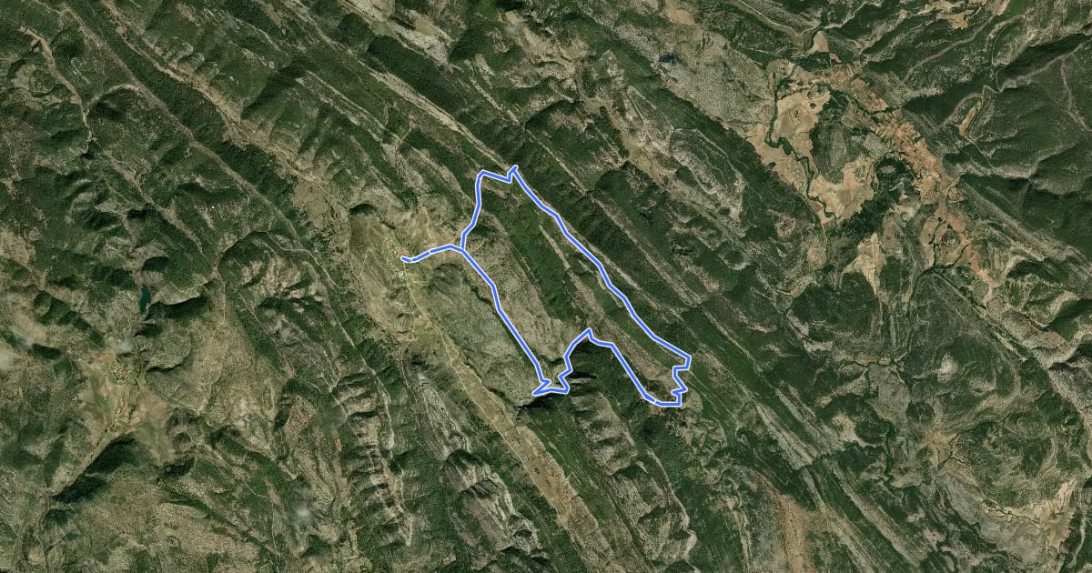 Маршрут Sendero de la Fuente del Tejo на спутниковом снимке
