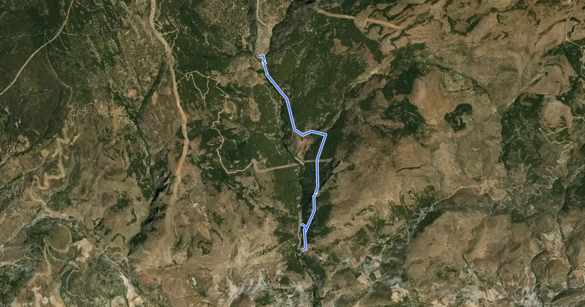Маршрут Sendero de la Hidroeléctrica на спутниковом снимке
