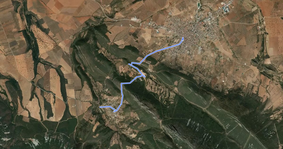 Маршрут Sendero de la Milagra y El Cabezo на спутниковом снимке
