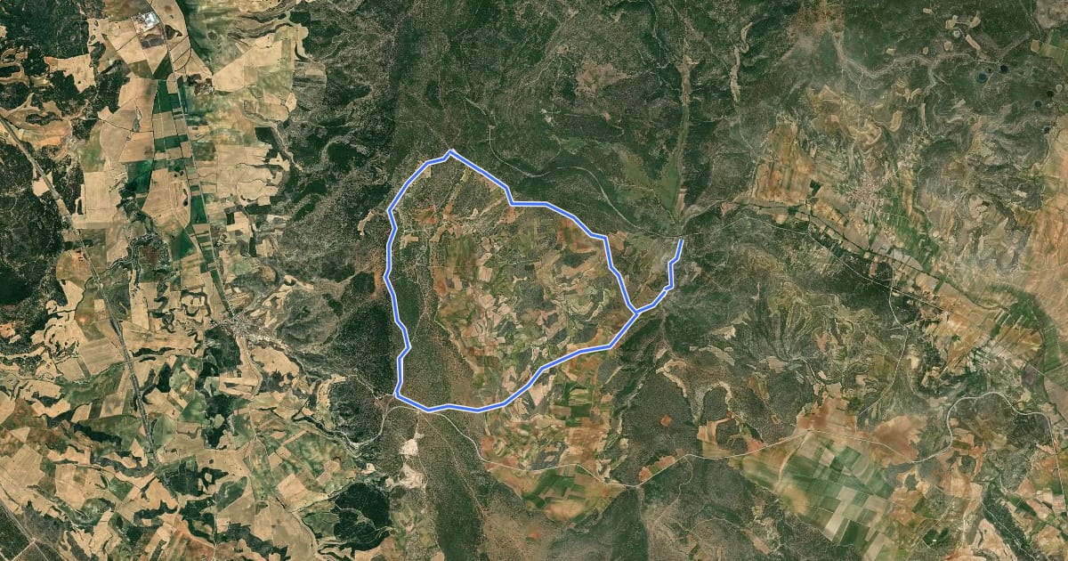 Маршрут Sendero de la Navas на спутниковом снимке