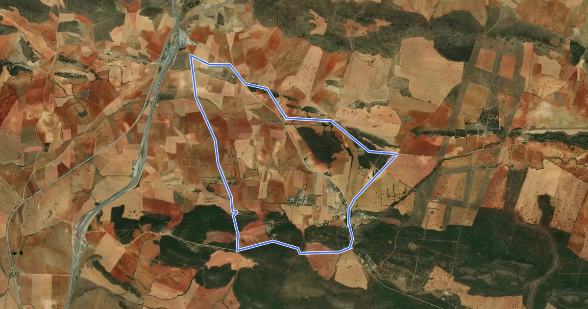 Маршрут Sendero de la Noria Olaya на спутниковом снимке