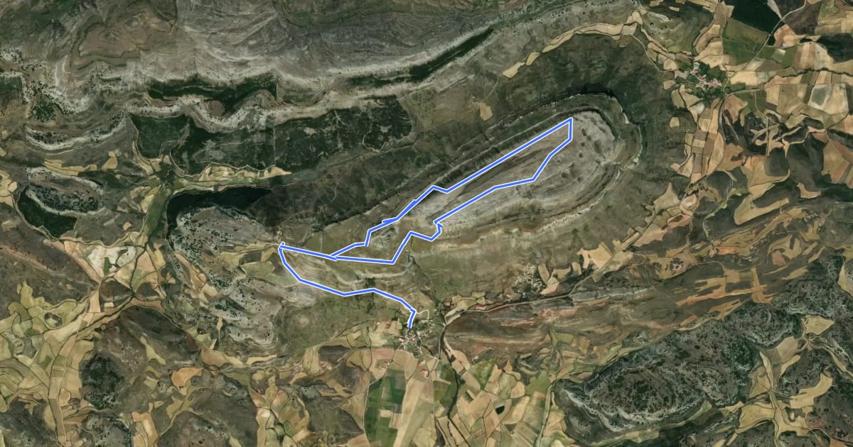 Маршрут Sendero de la Peña Amaya на спутниковом снимке
