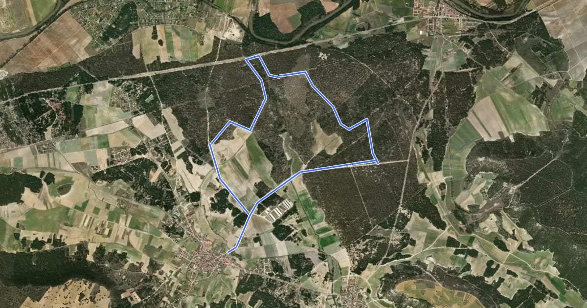 Маршрут Sendero de la Resina Puente Hinojo на спутниковом снимке