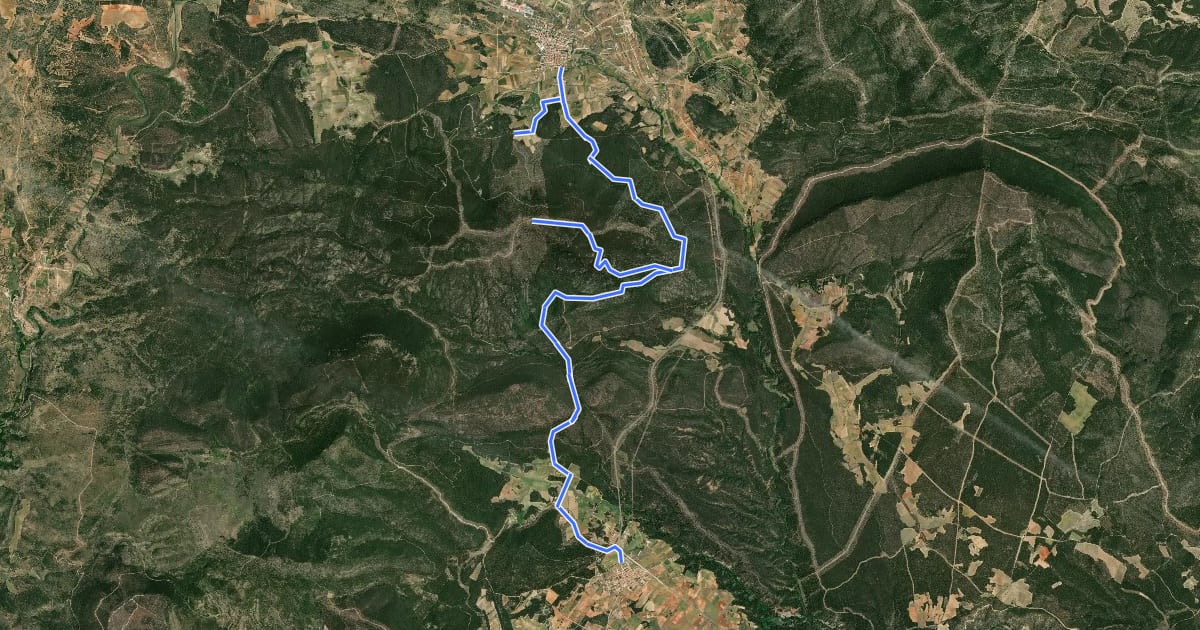 Маршрут Sendero de La Sierra на спутниковом снимке