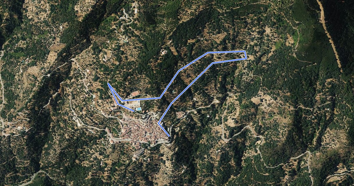Маршрут Sendero de la Solana на спутниковом снимке