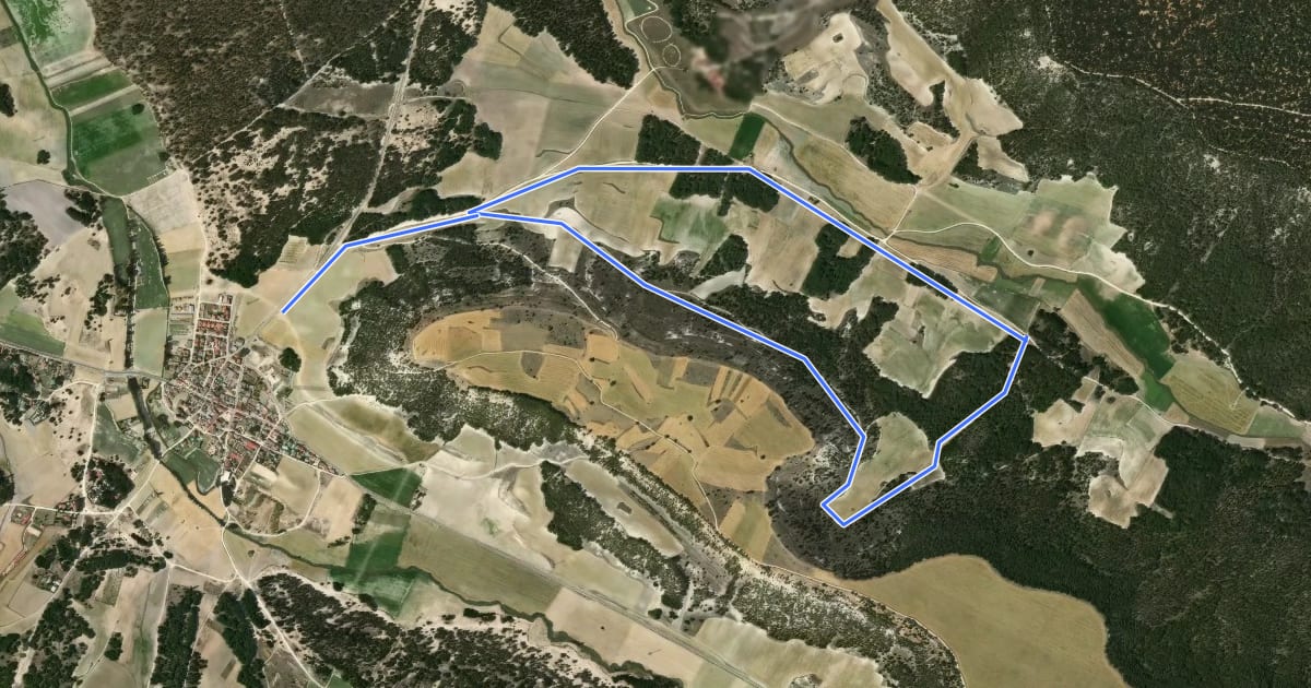 Маршрут Sendero de la Sombría на спутниковом снимке