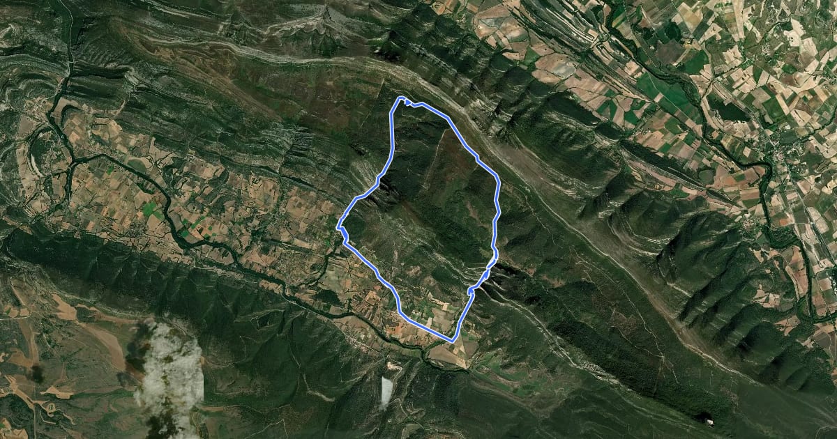 Маршрут Sendero de la Tesla на спутниковом снимке