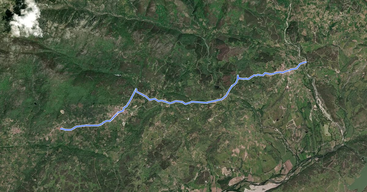 Маршрут Sendero de la Vera (Etapa 1) на спутниковом снимке