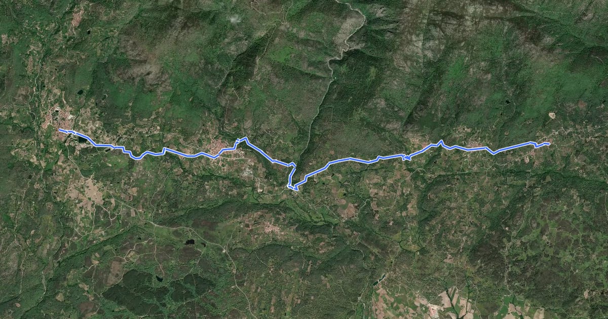 Маршрут Sendero de la Vera (Etapa 2) на спутниковом снимке