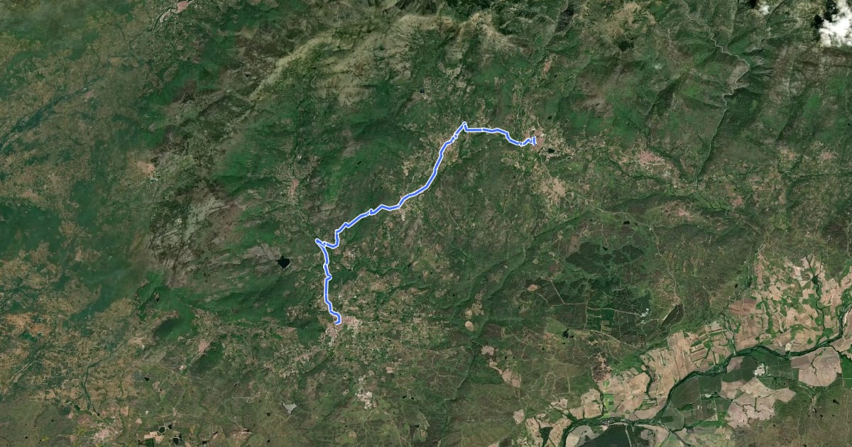 Маршрут Sendero de la Vera (Etapa 3) на спутниковом снимке