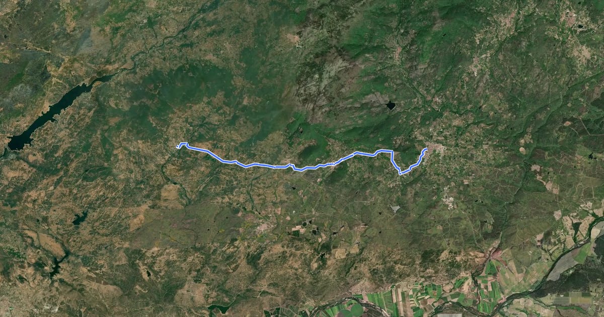 Маршрут Sendero de la Vera (Etapa 4) на спутниковом снимке