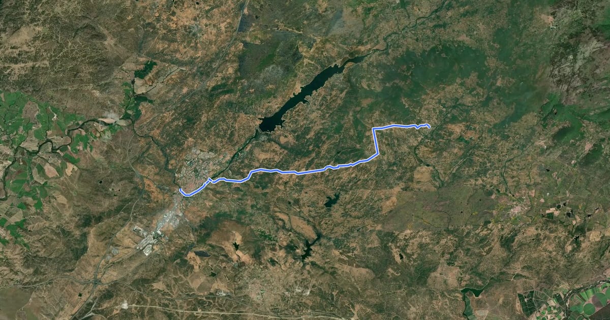 Маршрут Sendero de la Vera (Etapa 5) на спутниковом снимке