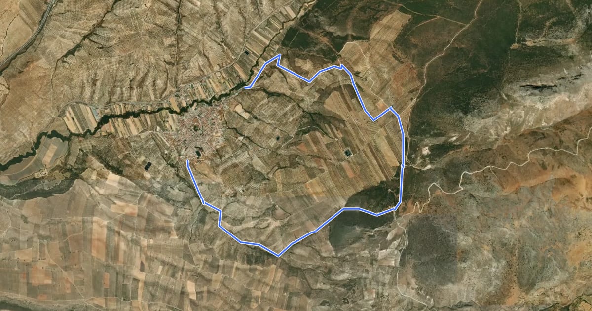 Маршрут Sendero de las Fuentes на спутниковом снимке