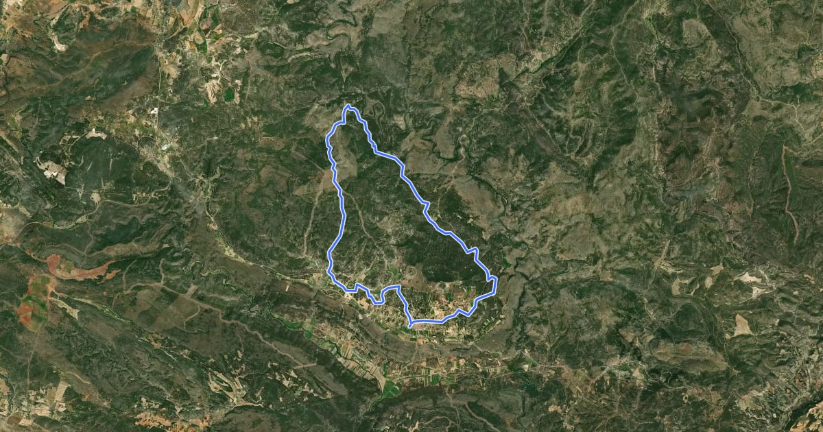Маршрут Sendero de las Fuentes на спутниковом снимке
