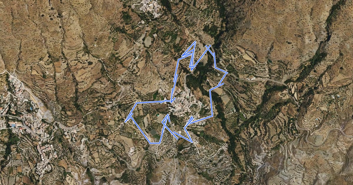 Маршрут Sendero de las Margaritas на спутниковом снимке