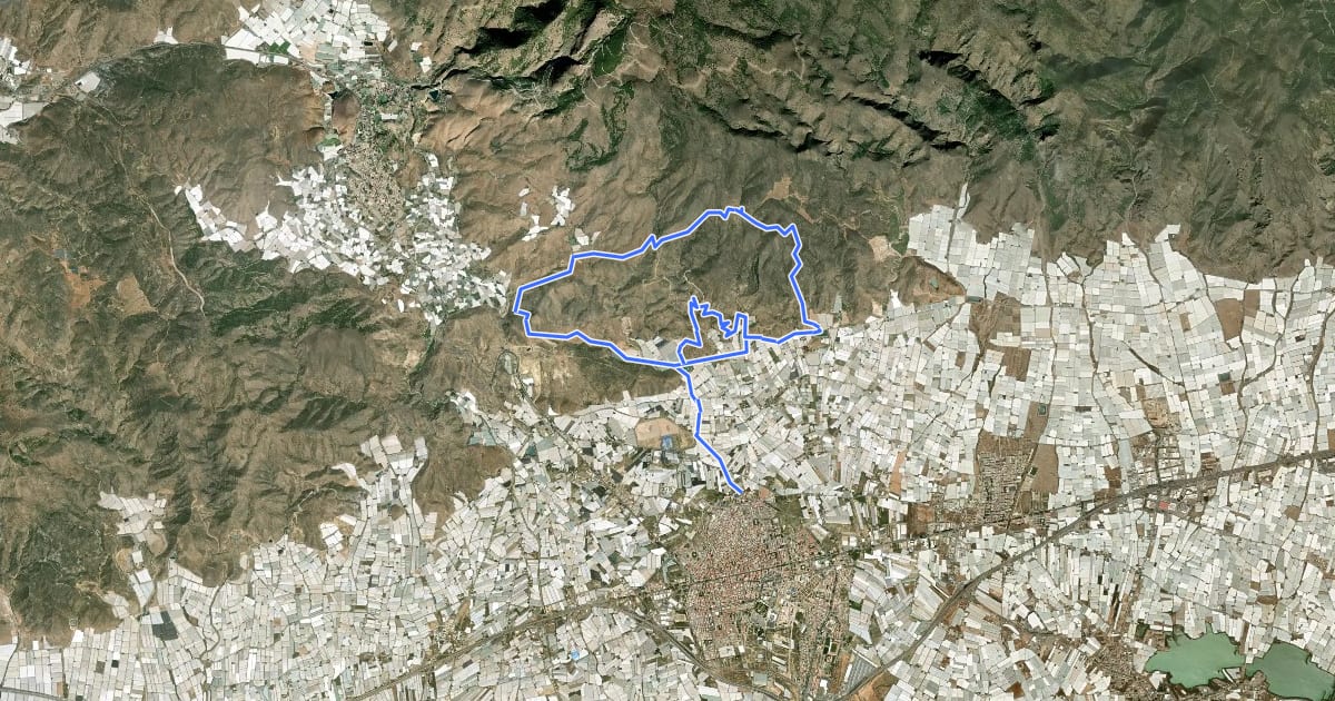 Маршрут Sendero de las Palomas на спутниковом снимке