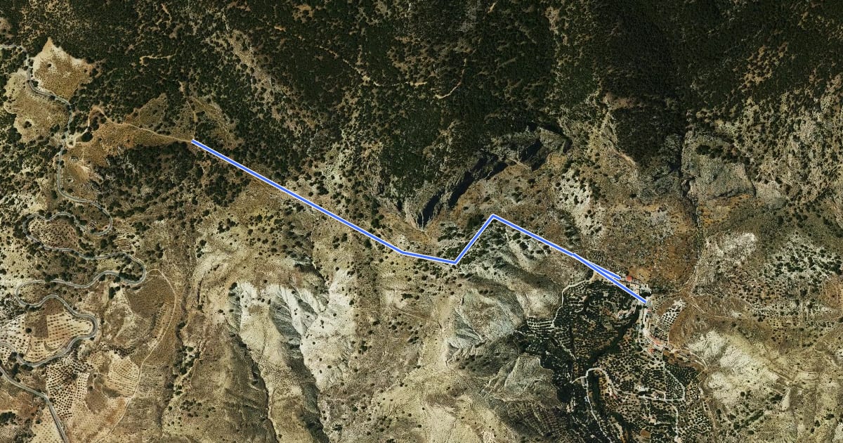 Маршрут Sendero de las Siete Fuentes на спутниковом снимке