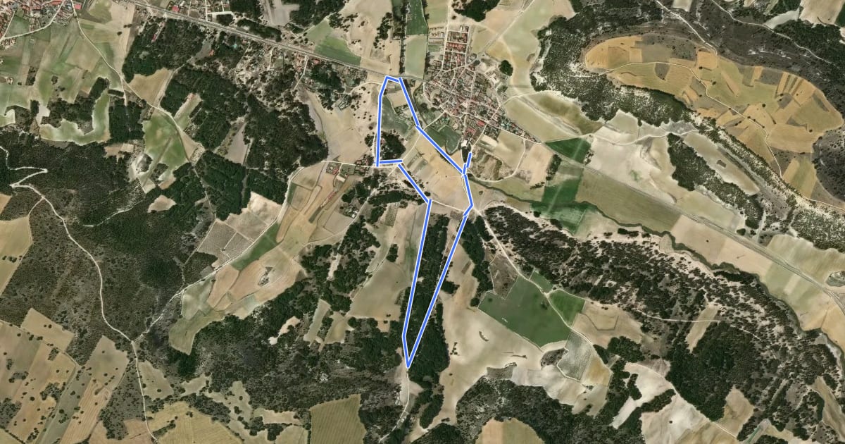 Маршрут Sendero de las Viñas на спутниковом снимке