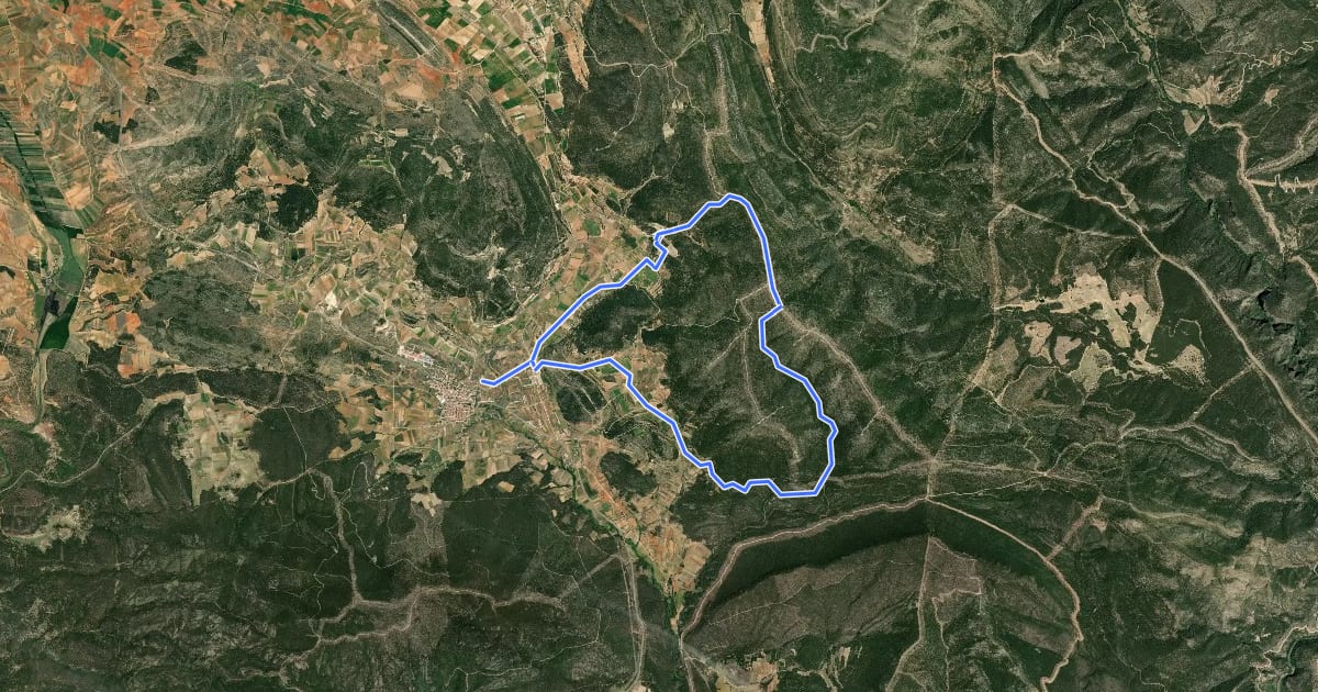 Маршрут Sendero de Los Altos на спутниковом снимке