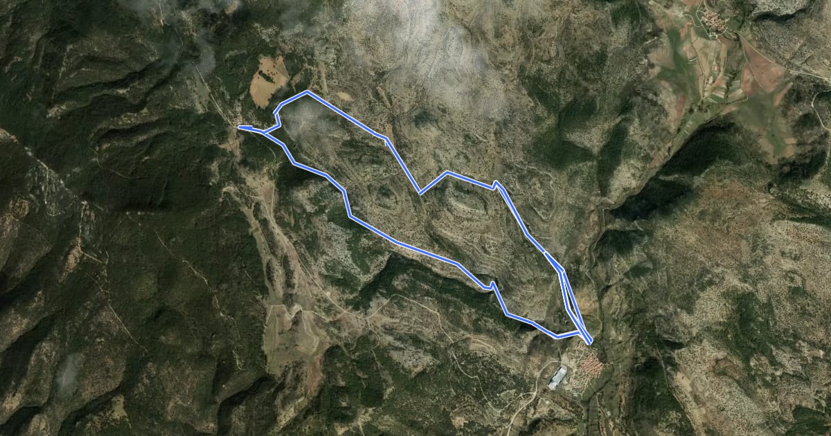Маршрут Sendero de los Arroyos на спутниковом снимке
