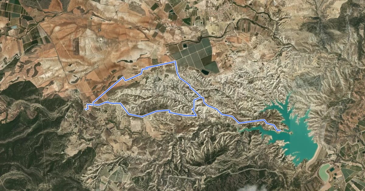 Маршрут Sendero de los Azagadores на спутниковом снимке