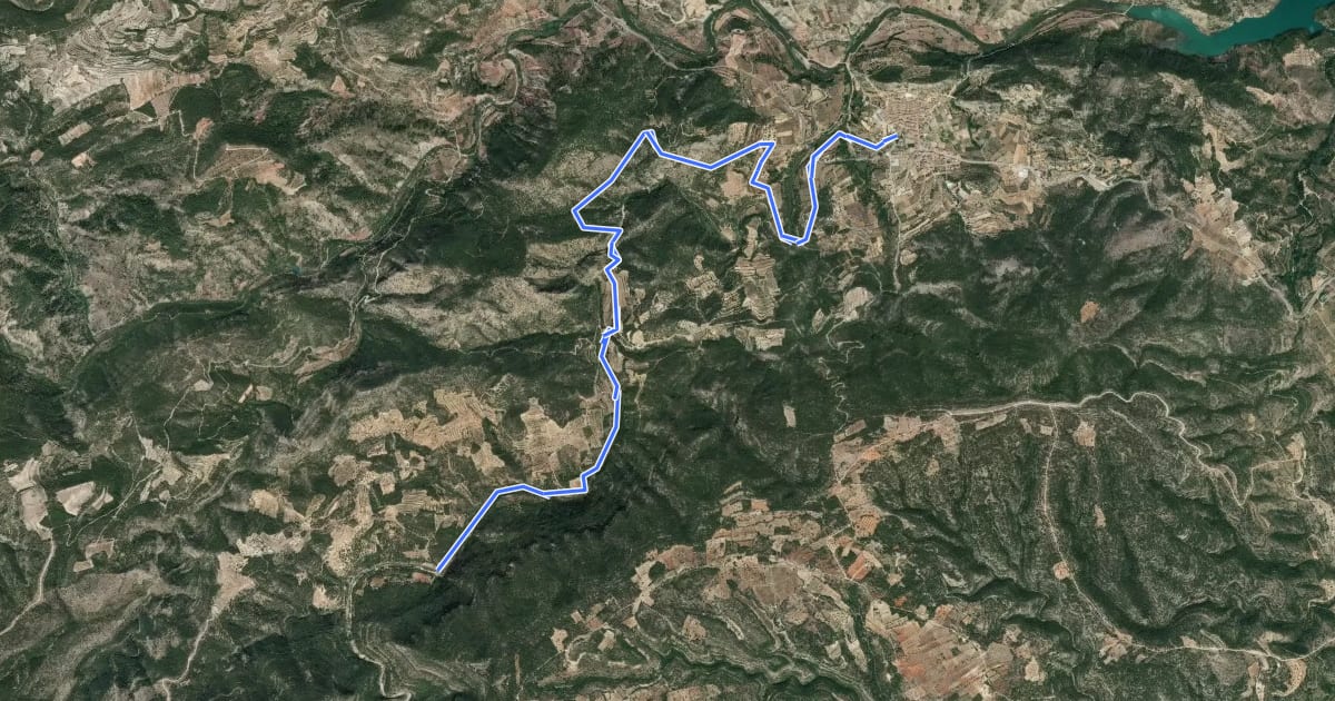 Маршрут Sendero de los Charcos на спутниковом снимке