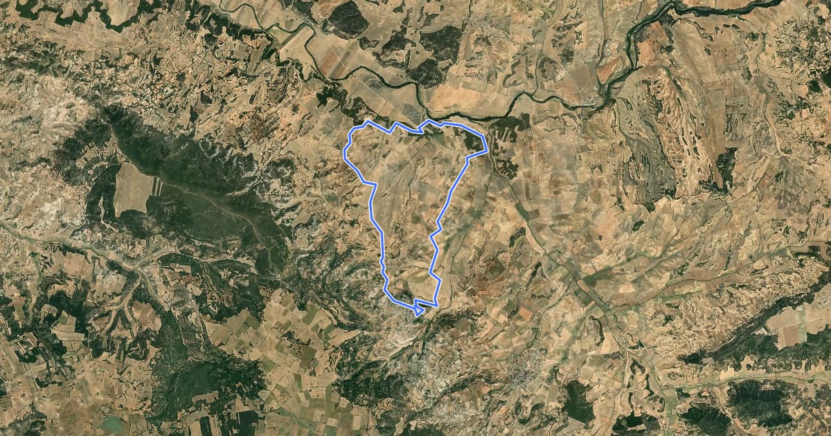 Маршрут Sendero de los Eremitorios. Castejón на спутниковом снимке