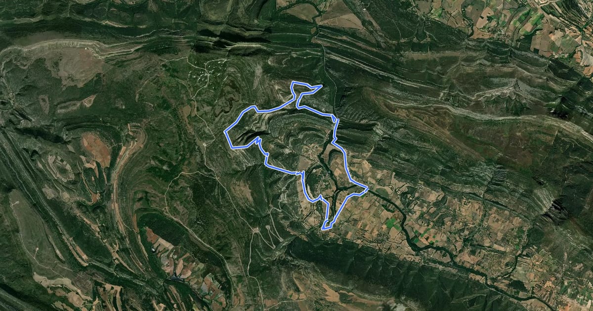 Маршрут Sendero de los Hocinos на спутниковом снимке
