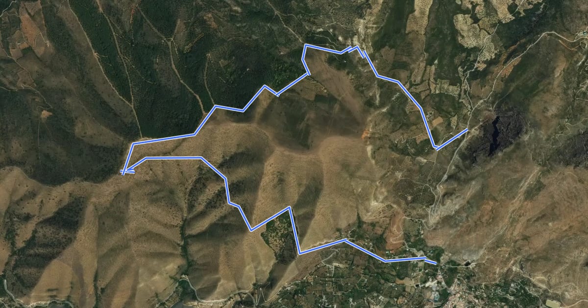 Маршрут Sendero de los Jarales на спутниковом снимке