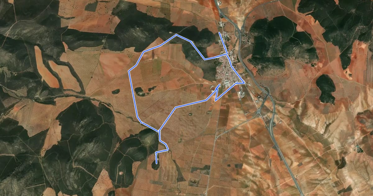 Маршрут Sendero de los molinos de viento на спутниковом снимке