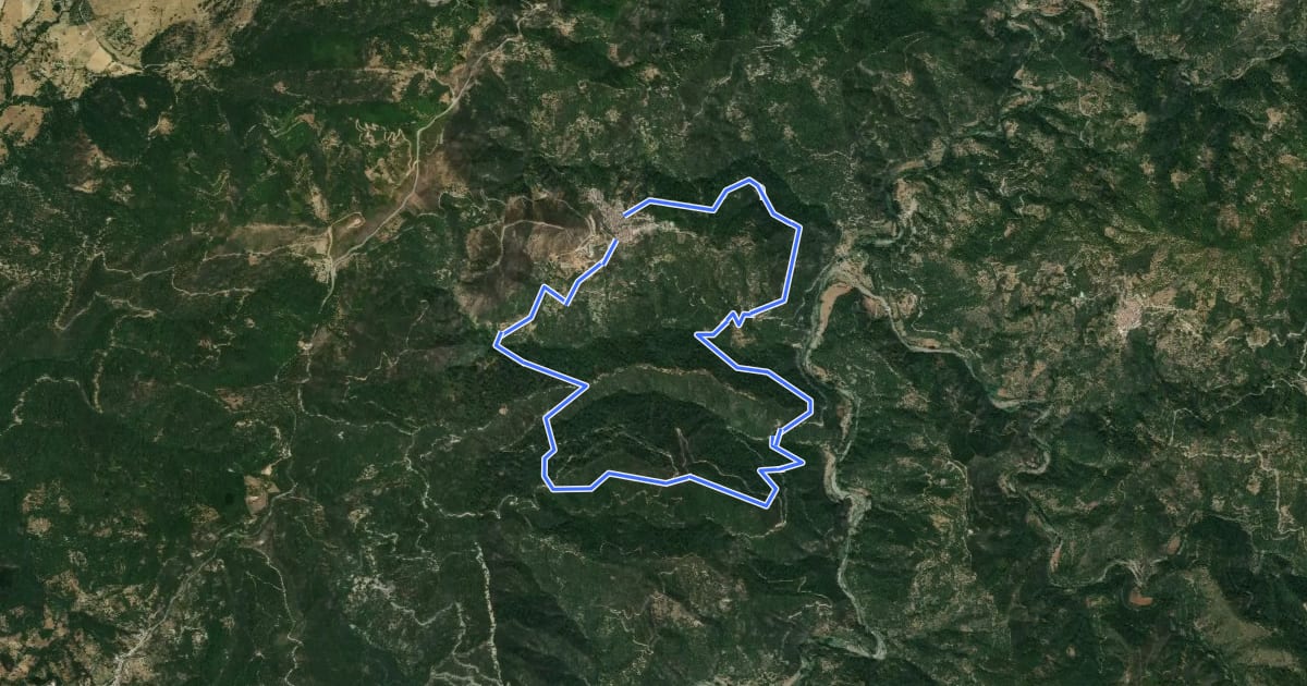 Маршрут Sendero de los Montes на спутниковом снимке