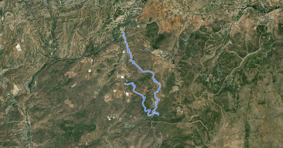 Маршрут Sendero de los Pradillos на спутниковом снимке