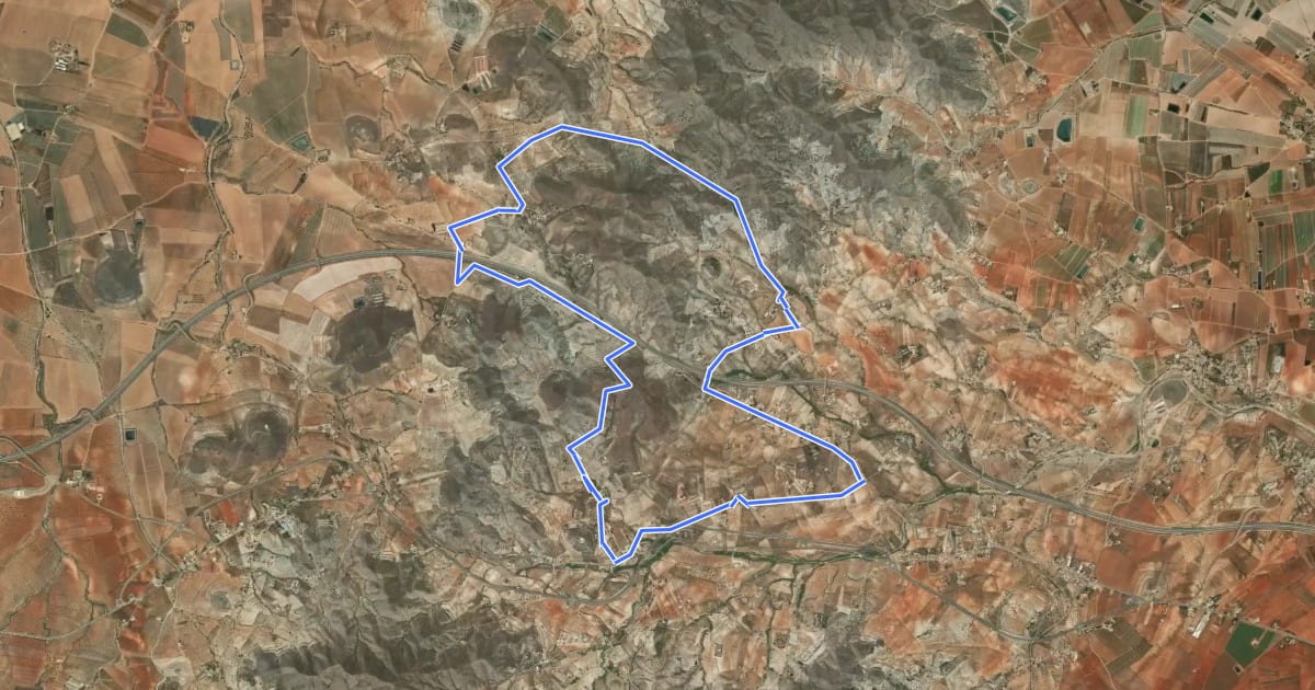 Маршрут Sendero de los Puertos de Santa Bárbara на спутниковом снимке