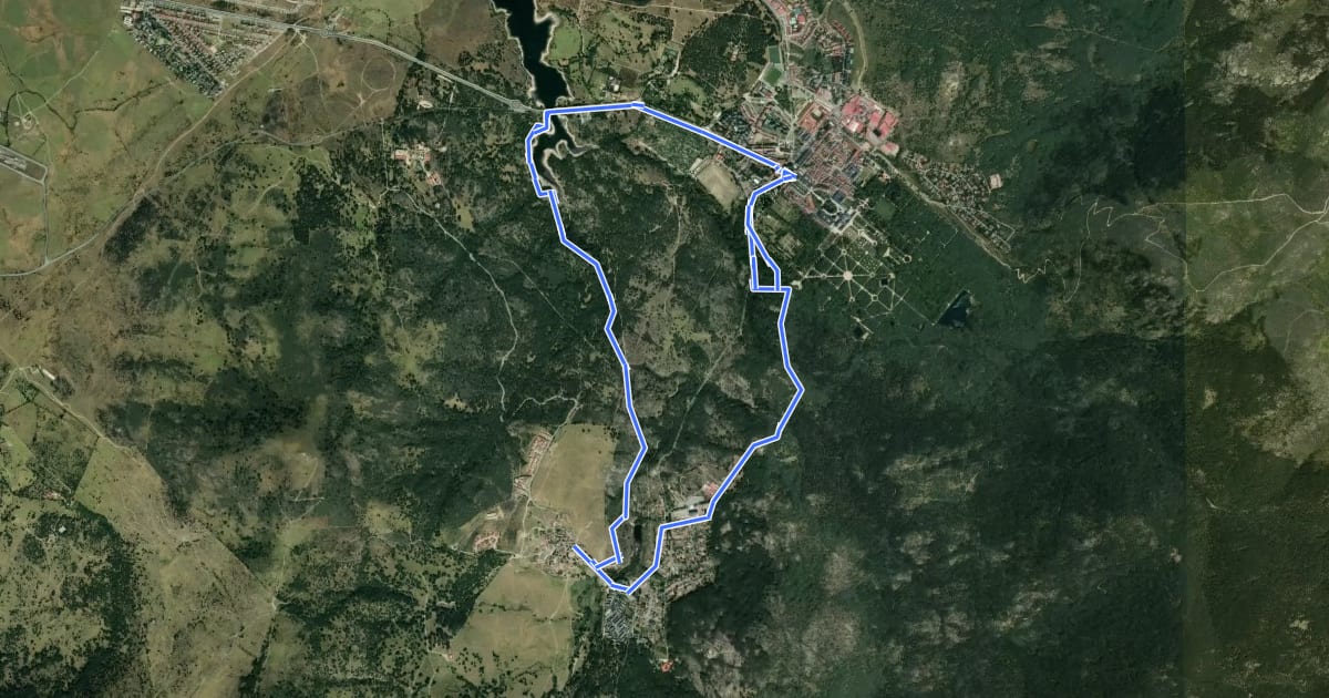 Маршрут Sendero de los Reales Sitios на спутниковом снимке