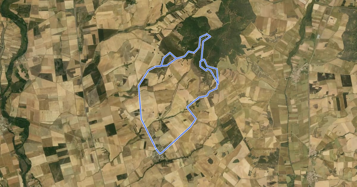 Маршрут Sendero de los Roblones на спутниковом снимке