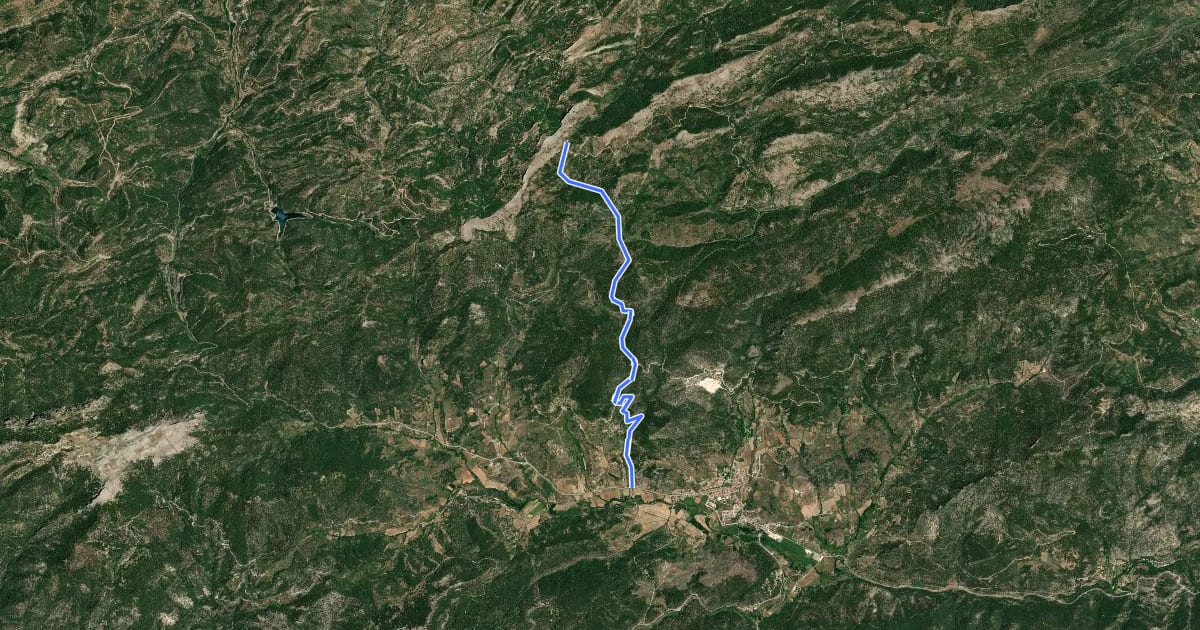Маршрут Sendero de los Serranos на спутниковом снимке