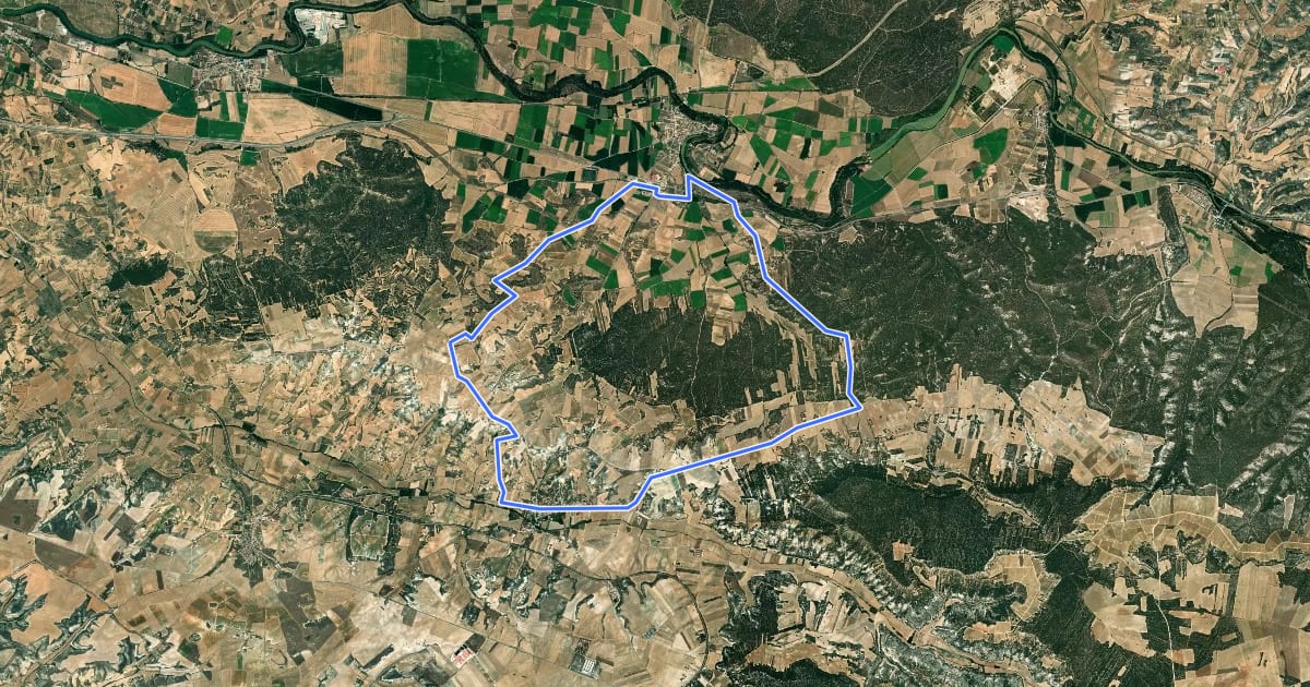 Маршрут Sendero de los Valles на спутниковом снимке