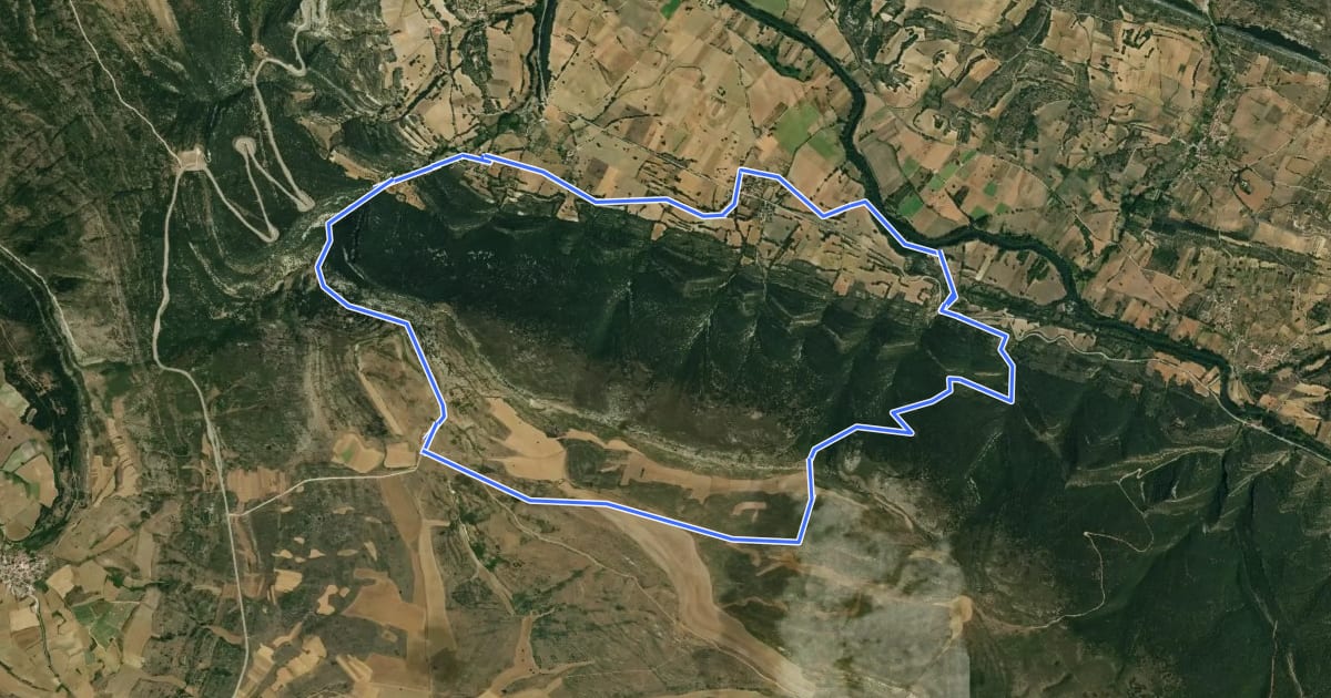 Маршрут Sendero de Malvecino на спутниковом снимке