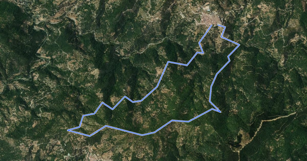 Маршрут Sendero de Matagallar на спутниковом снимке