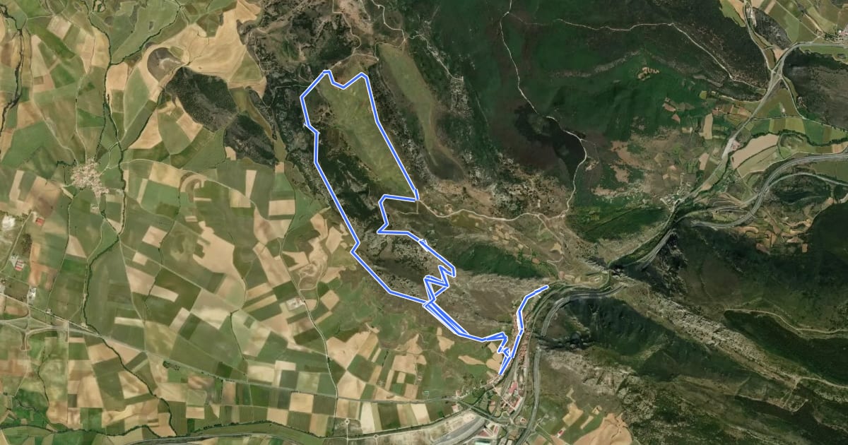 Маршрут Sendero de Santa Engracia на спутниковом снимке
